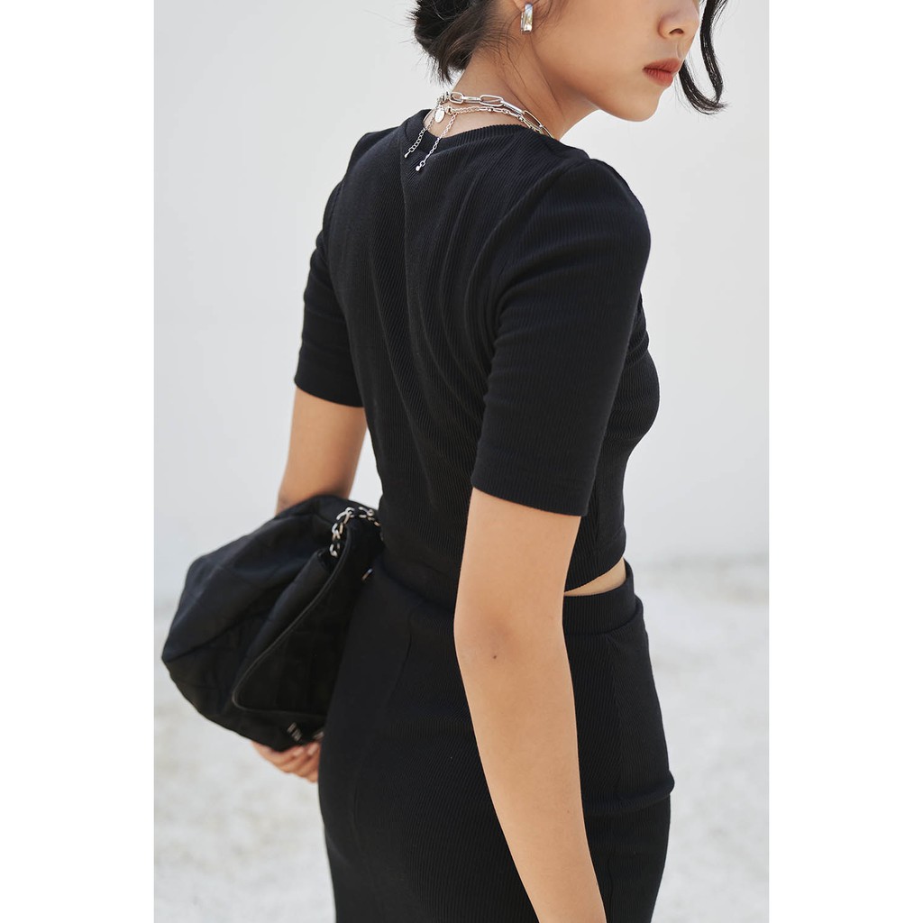DOTTIE - Áo Thun Ngắn Cổ Tròn Nữ T0207