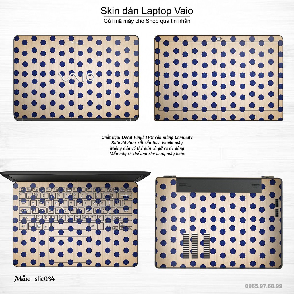 Skin dán Laptop Sony Vaio in hình Hoa văn sticker _nhiều mẫu 6 (inbox mã máy cho Shop)