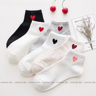 Tất tim cute cổ ngắn Hàn Quốc