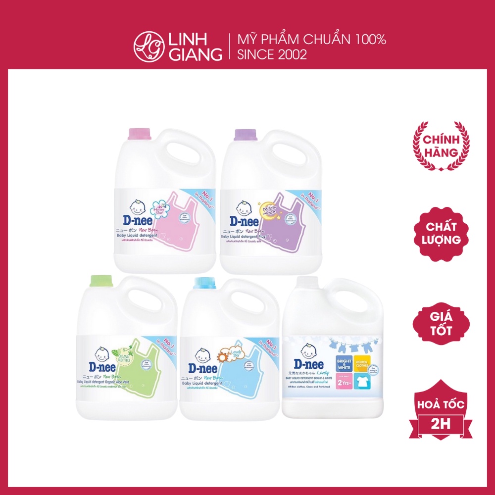 Nước giặt Dnee Nước xả vải Dnee nhập khẩu chính ngạch hương thơm dịu nhẹ kháng khuẩn Linh Giang chín