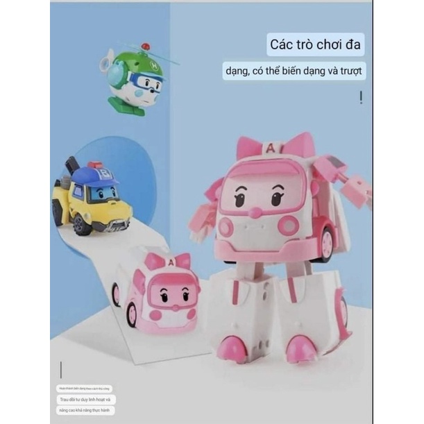 Đồ Chơi Poli Biến Hình Xe Và Robot Nhựa ABS An Toàn, Đồ Chơi Trẻ Em WinRio.Store