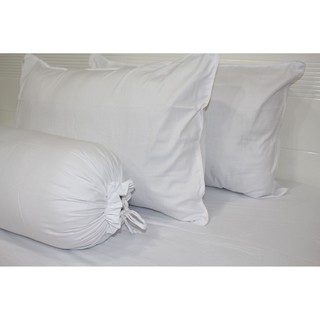 BỘ DRAP GỐI TRẮNG TRƠN - 100% COTTON TỰ NHIÊN