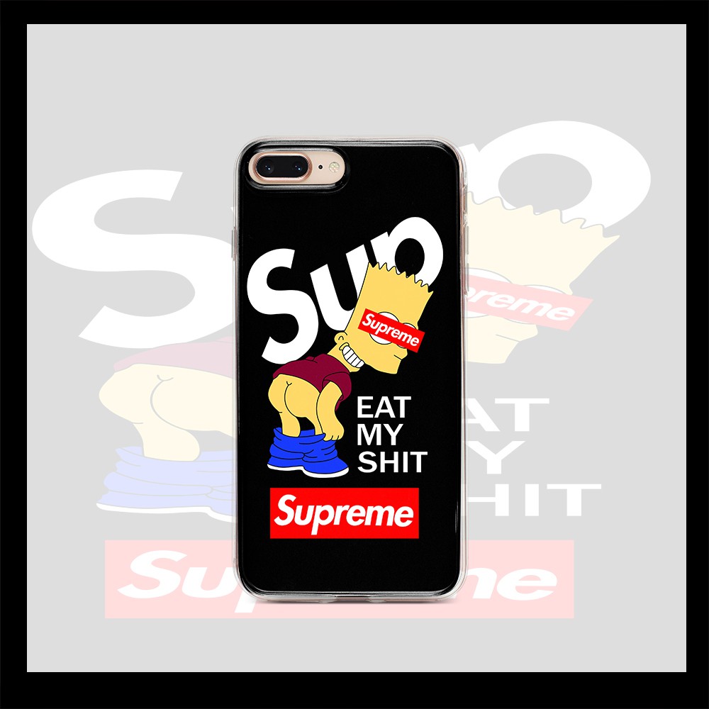 Ốp điện thoại dẻo in hình Supreme Aape Tide Brand Joke cho iphone 11 pro max 6 6S 7 8 Plus X XS XR XsMax SE2020 SC07A