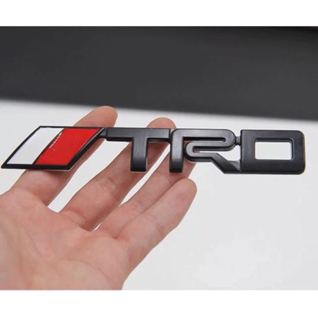 Đề Can 3D Bằng Kim Loại Kích Thước Lớn / Nhỏ Dán Trang Trí Thân Xe Hơi Toyota Vios Innova Hilux Fortuner Hiace Wigo Rush Avanza Corolla Yaris Land TRD Sport