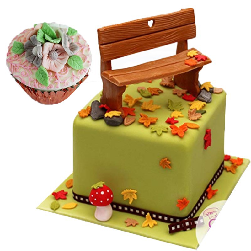 Khuôn Làm Bánh Silicone Walfos Hình Chiếc Lá 3d