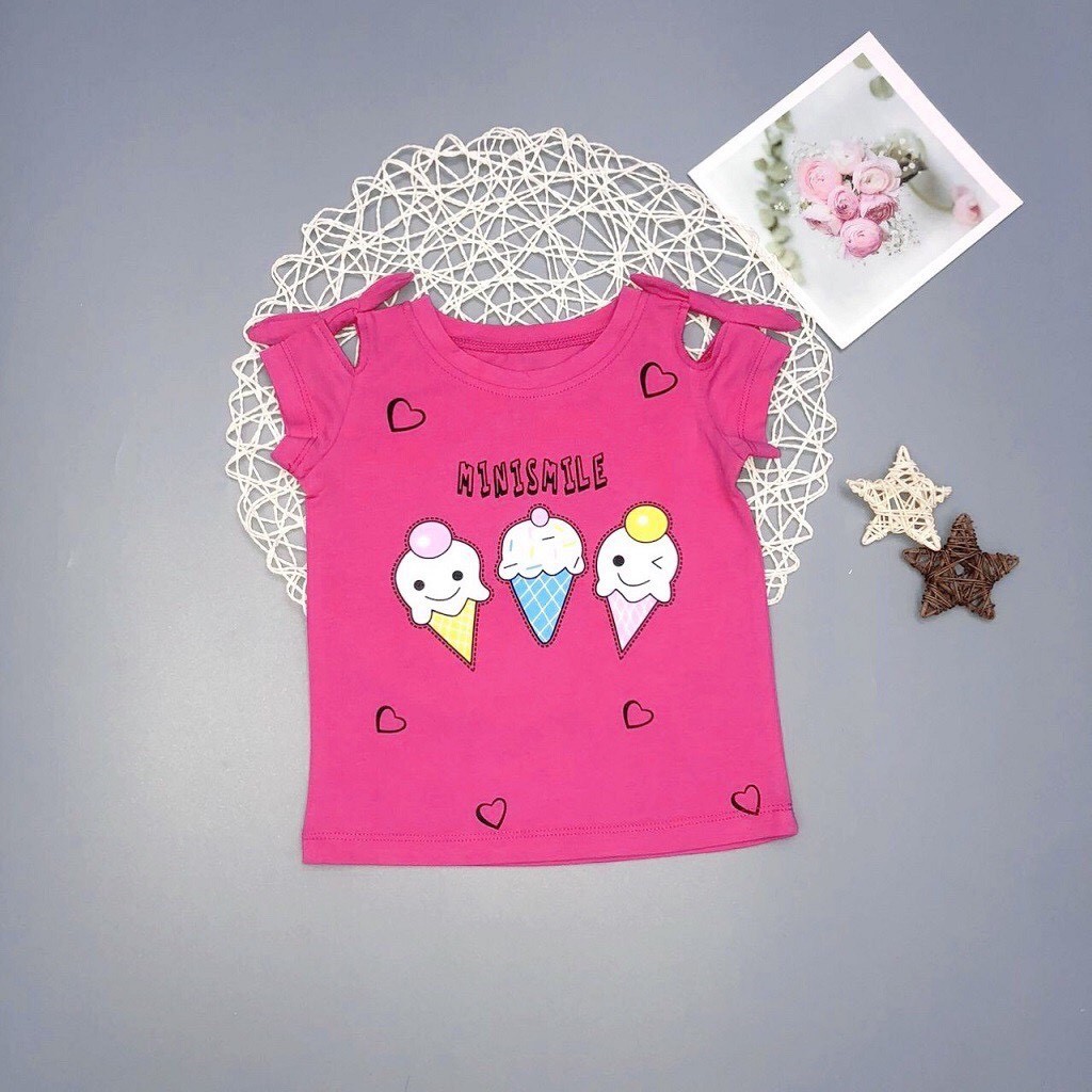 Áo thun cho bé gái, áo phông bé gái chất cotton mềm mát, size 1 - 9 tuổi - SUNKIDS1