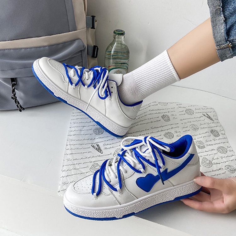 Ielgy Nữ Thiết Kế Giày Thể Thao Nền Xanh Dương Trái Tim