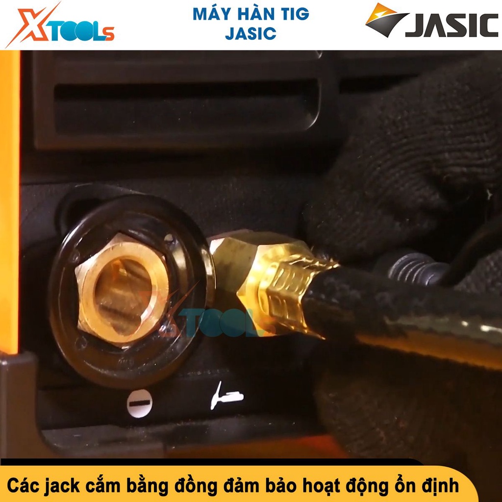 Máy hàn tig Jasic TIG 200S (W223) hàn tig và hàn que dòng hàn từ 10-200A/6.6 KVA, chống giật [CHÍNH HÃNG][XTOOLS]