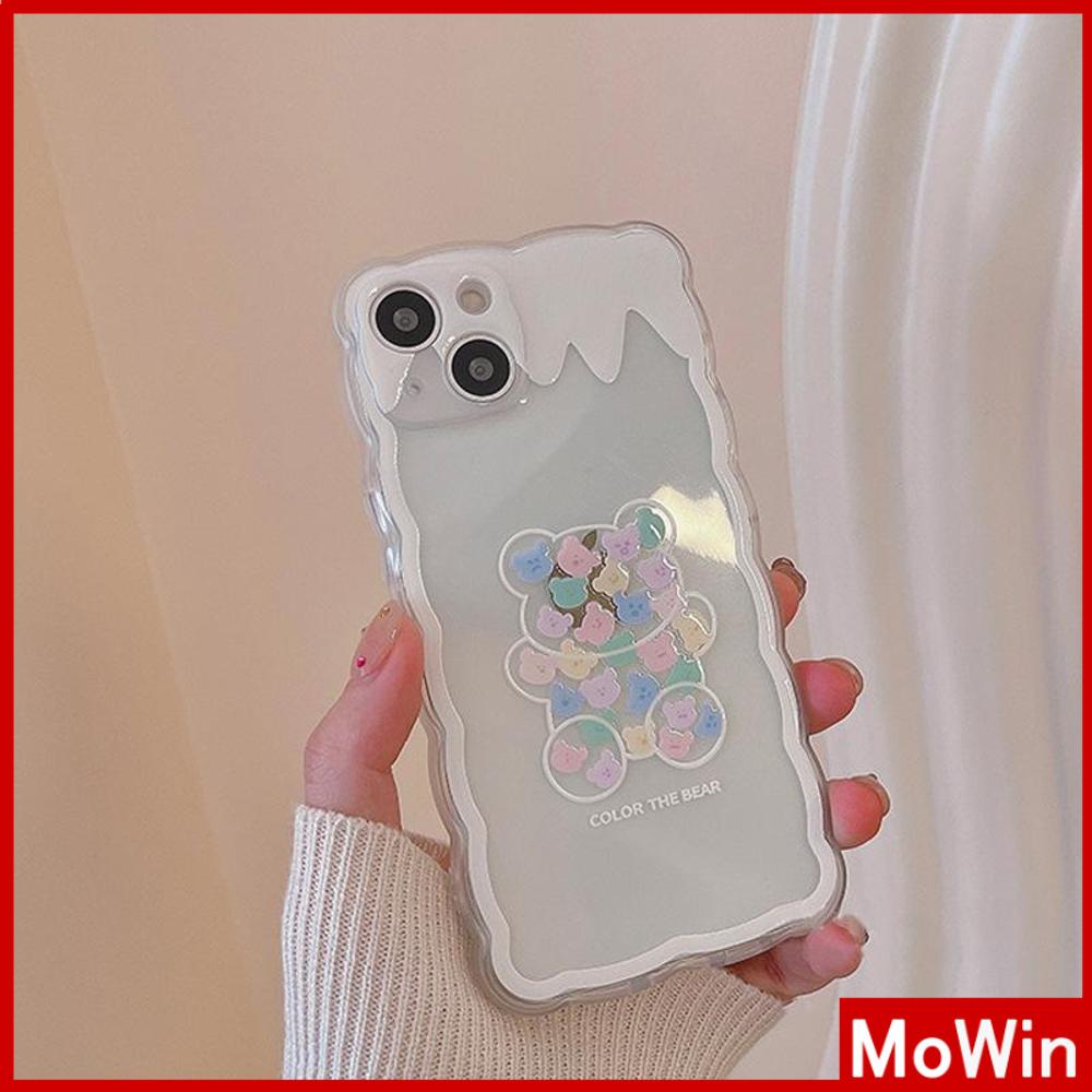 Ốp Điện Thoại Silicon Mềm Chống Trượt Chống Sốc In Hình Gấu Trắng Cho iPhone 13 Pro Max 12 Pro Max 11 7 Plus