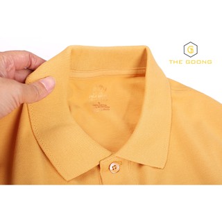 Áo Polo, Áo Thun Có Cổ Tay Ngắn GoldRhino TheGoong 100% Cotton Thoáng Mát Kháng Khuẩn Khủ Mùi Màu Vàng Nghệ