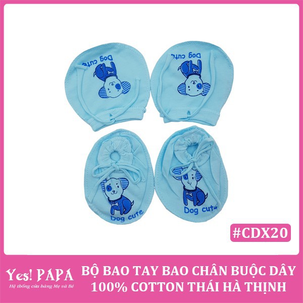 Bộ bao tay &amp; bao chân sơ sinh Thái Hà Thịnh chất liệu 100% cotton cao cấp