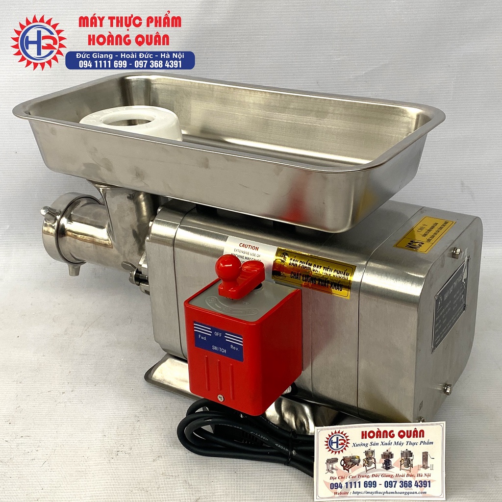 Máy xay thịt, đùn xương 1.1 KW - CỐI INOX 12 - KIỂU DÁNG ATS