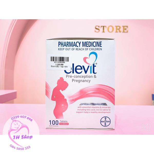 Vitamin Tổng Hợp Elevit Úc 100 Viên Bổ Sung Vitamin A, B, C, D, E, B9, Canxi, Kẽm Cho Mẹ | Thế Giới Skin Care