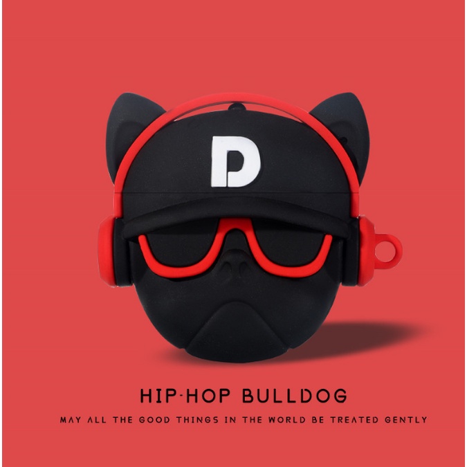 Vỏ đựng case CASE AIRPODS 3/2/1/Pro bảo vệ tai nghe không dây bluetooth,hình Chó HIPHOP - Jerry Shop