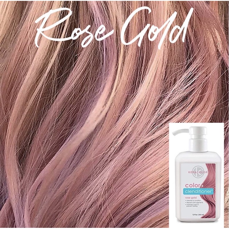 Dầu Ủ Tóc Hồng Lên Màu  Nhanh Sau 15p Tạm Thời Kera color Rose Gold Clenditioner Instant Temporary Hair Dye