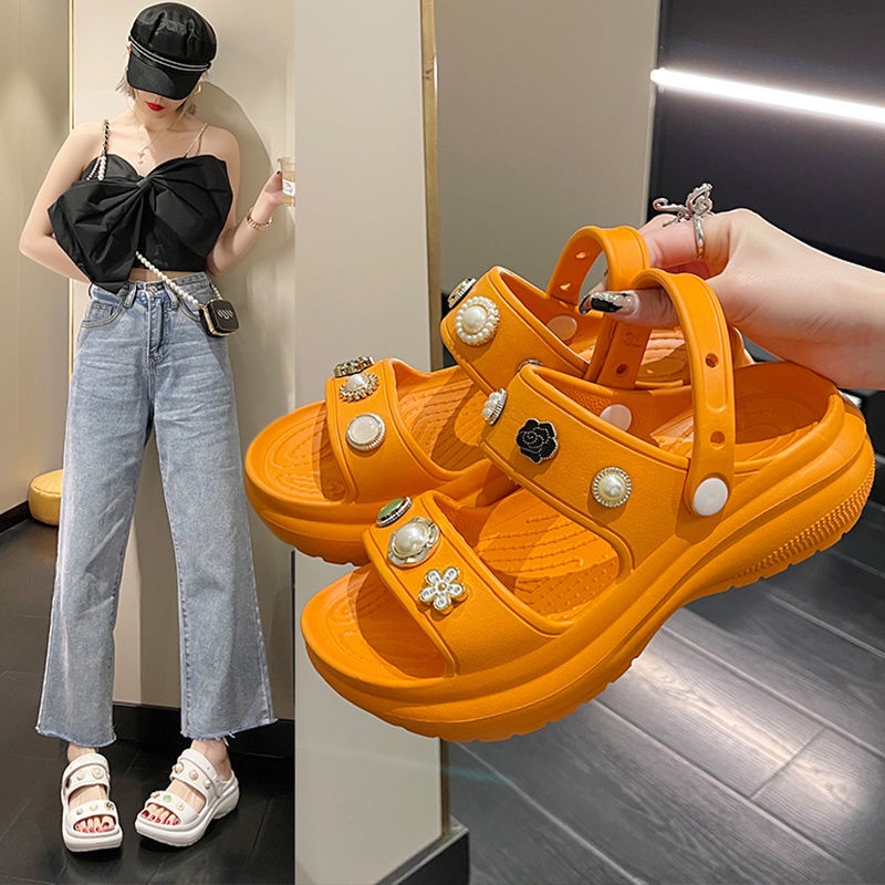 Dép dễ thương Dép bánh mì đế cao nhà Dép Lê Thời Trang Xuân Hè Dạo Phố Sành Điệu Dành Cho Nữ 2022