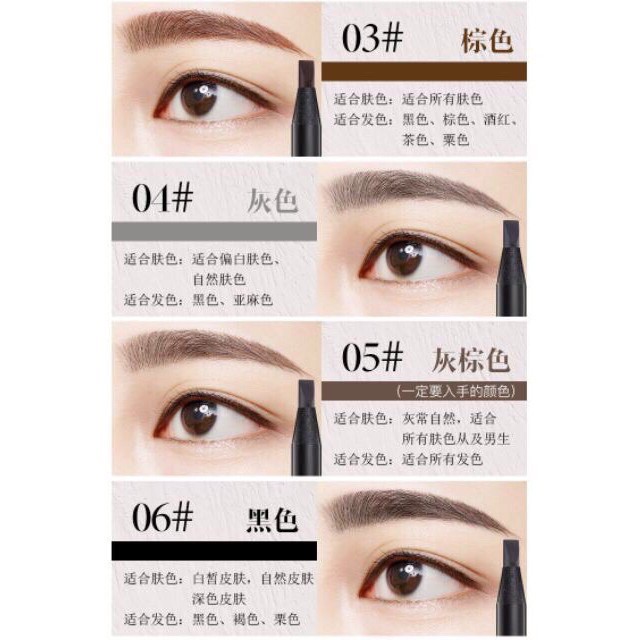 Chì xé kẻ mày Haozhuang Make Up Milano Eyebrow Pencil