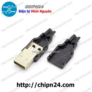 Đầu+Vỏ nhựa USB A ĐỰC