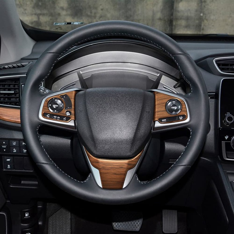 Nút vô lăng hạt gỗ ô tô Trang trí cho Honda CR-V CRV 2017 2018 2019 2020 2021