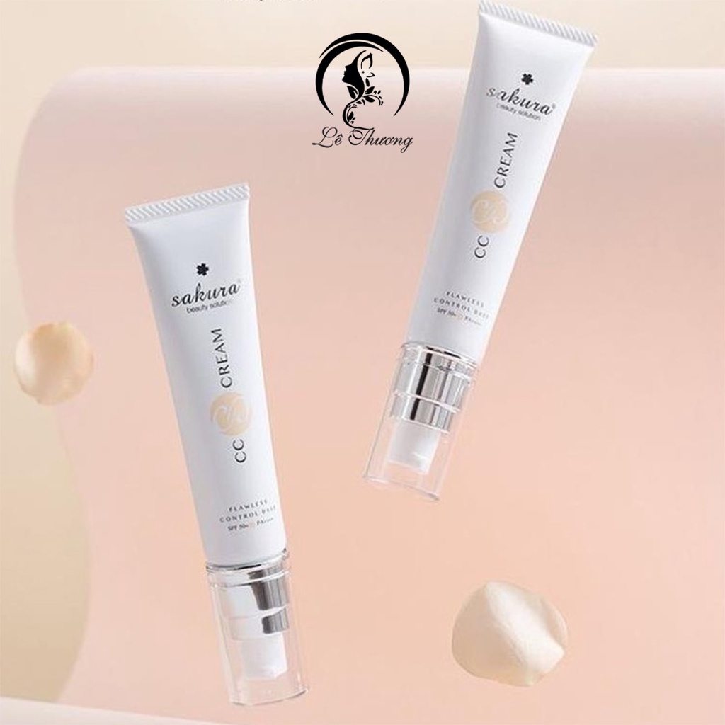 Kem trang điểm, chống nắng đa năng Sakura CC Cream Flawless Control Base SPF50+ PA++++ 40ml