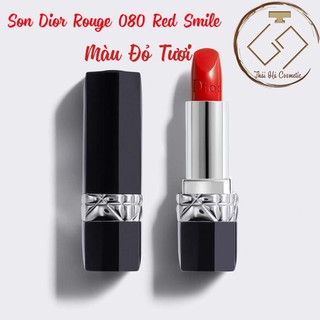 Son dior rouge 080 red smile màu đỏ tươi (unbox)