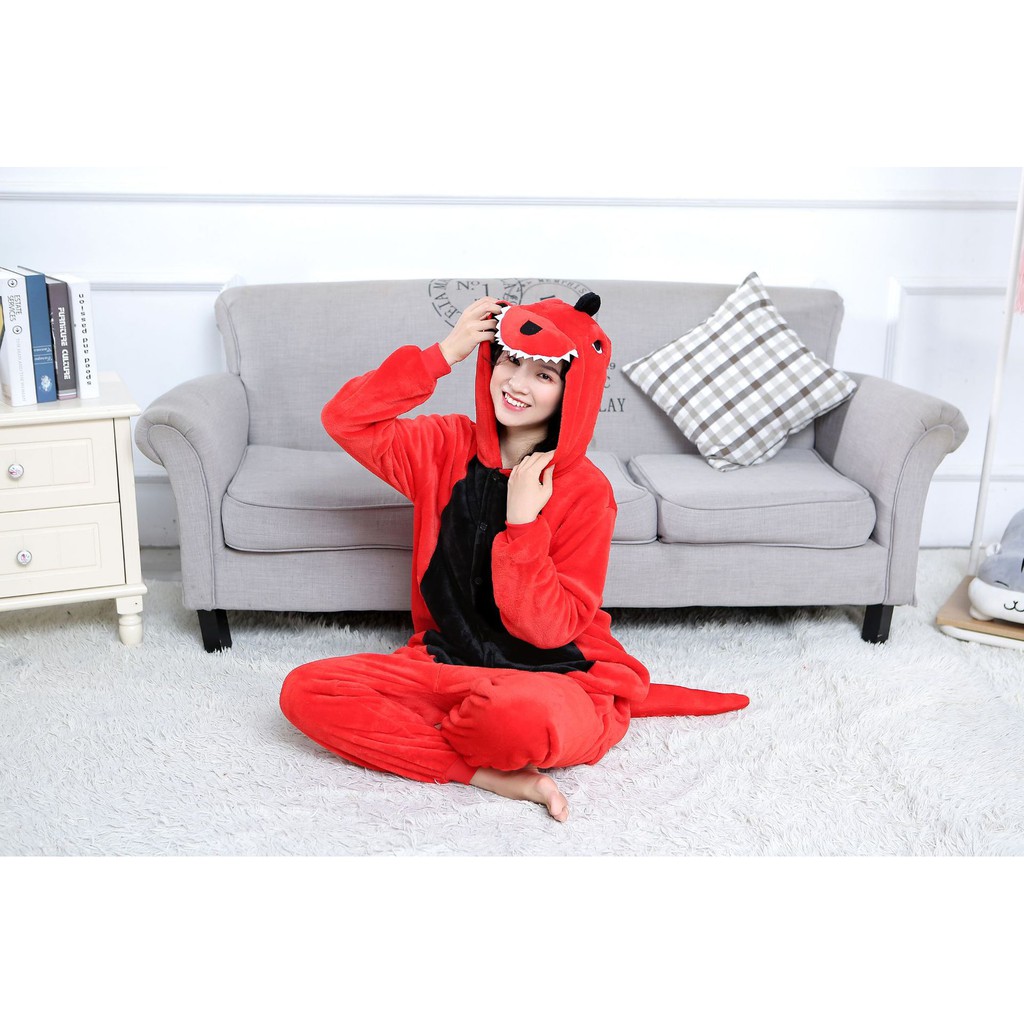 Bộ đồ hình thú khủng long cho nam và nữ nhiều màu