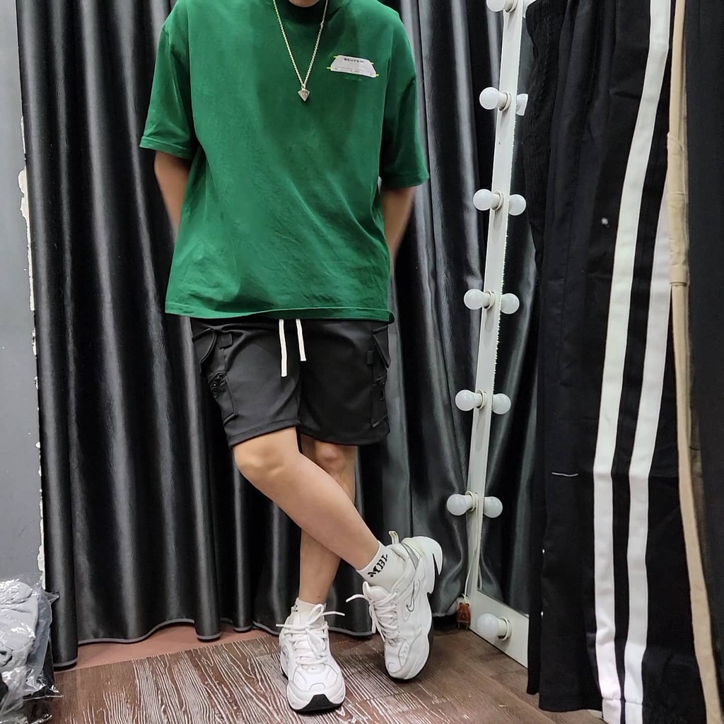 Quần Short Nỉ Túi Hộp - Cargo Short Phối Zip Kéo Kiểu Dáng Streetwear Năng Động