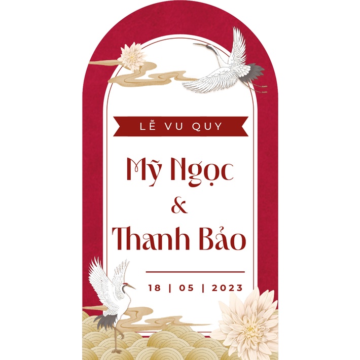 Combo in 20 nhãn chai nước đám cưới, đám hỏi, đính hôn, tân hôn, thành hôn, vu  quy - chai bầu dẹt 330ml