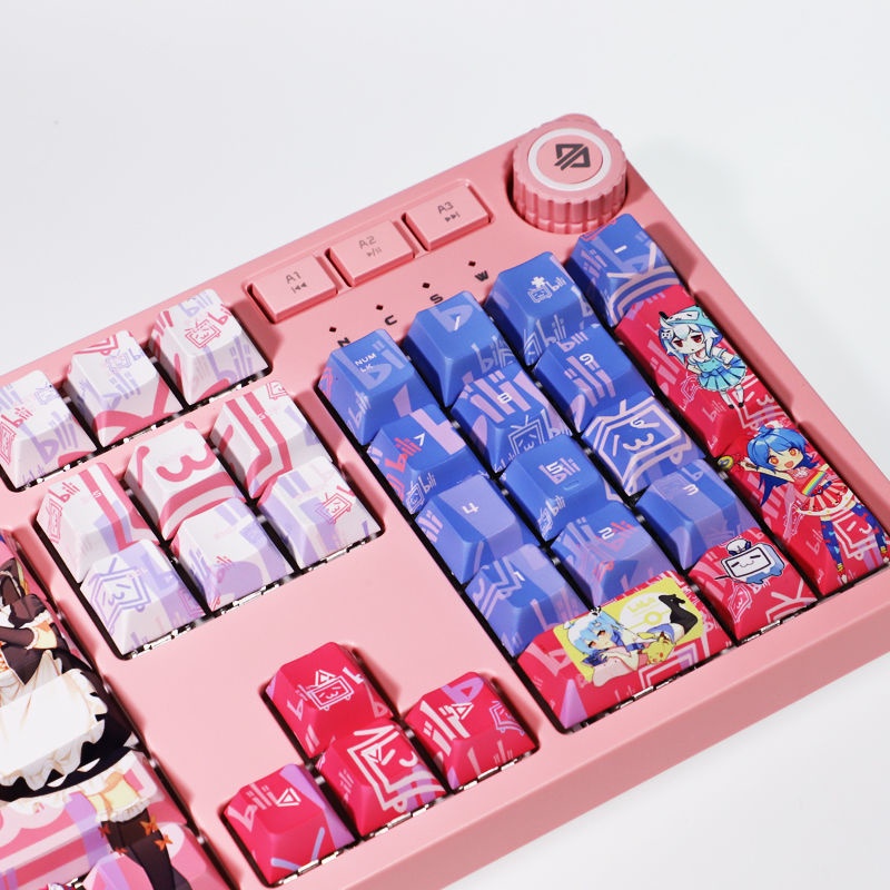 PBT 108 keys bilibili chủ đề keycap Bilibili phim hoạt hình anime otaku bàn phím cơ học dễ thương keycap