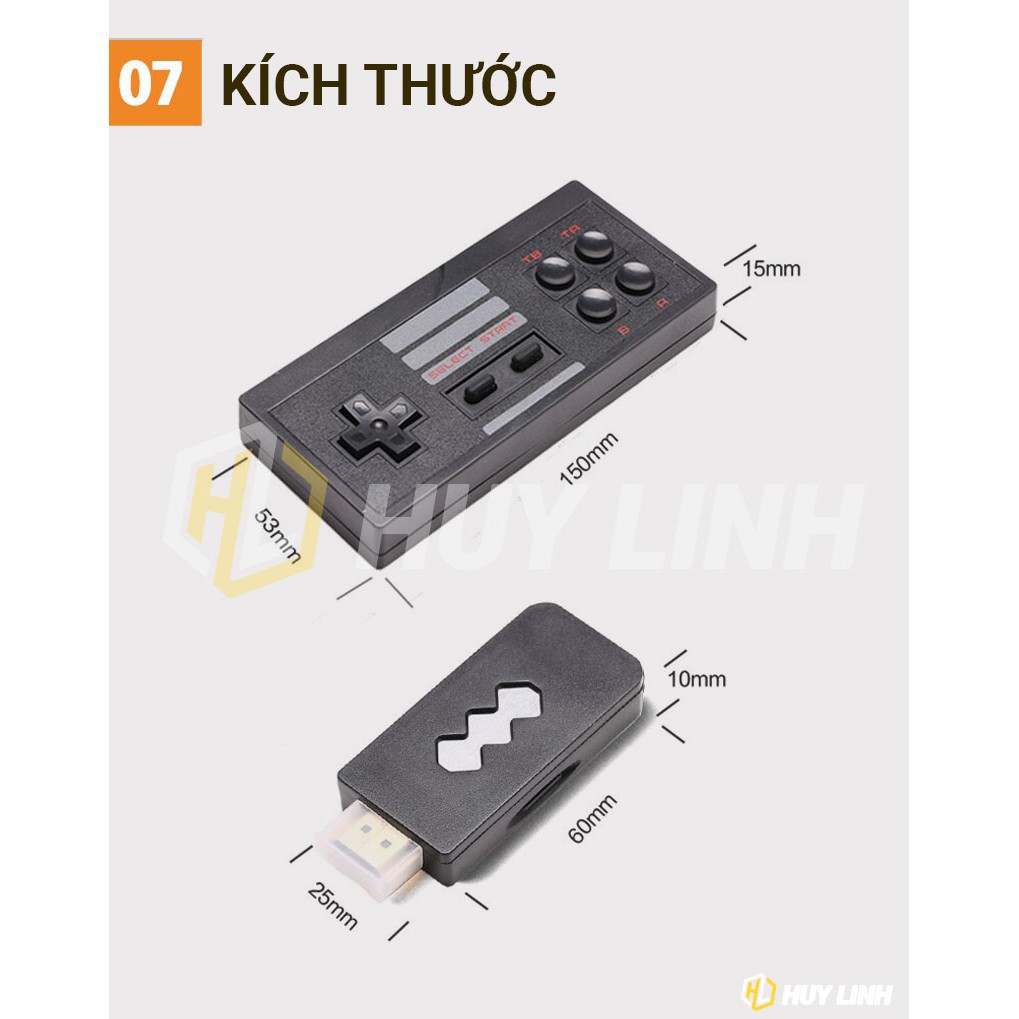 ☋Máy chơi game điện tử 4 nút HDMI không dây Extreme 568 Retro kết nối TV - Hỗ trợ Plug and Play