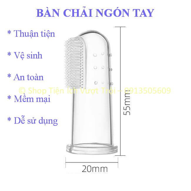 Bàn chải siêu mềm vệ sinh răng miệng em bé, bàn chải ngón tay cho bà bầu, mẹ sau sinh, răng nhạy cảm-Tiện Ích Vượt Trội