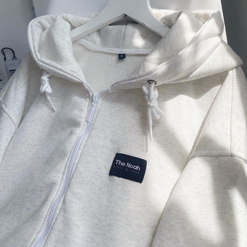 [HÀNG ĐẸP] Áo Khoác Nỉ Mũ Zip Kéo Khoá TAG CHỮ THENOAH From To Unisex( kèm video ảnh thật)