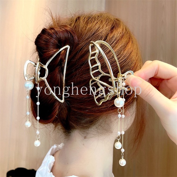 Kẹp Tóc Hình Bướm Bằng Kim Loại Thời Trang Dành Cho Nữ