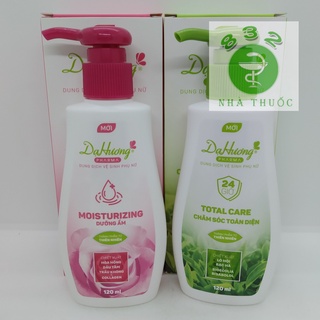 Dung dịch vệ sinh phụ nữ Dạ Hương Pharma Mới chai 120ml Dưỡng ẩm và Chăm sóc toàn diện