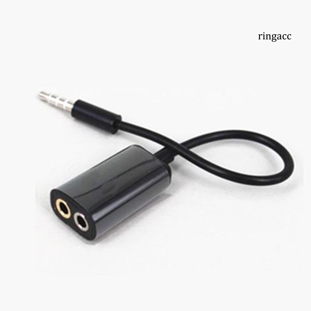 Dây cáp chia cổng âm thanh 3.5mm tương thích với micro bằng nhựa