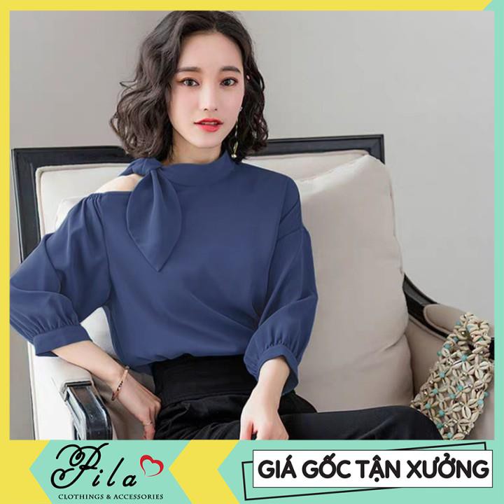 ÁO KIỂU NỮ CÔNG SỞ THẮT NƠ DUYÊN DÁNG