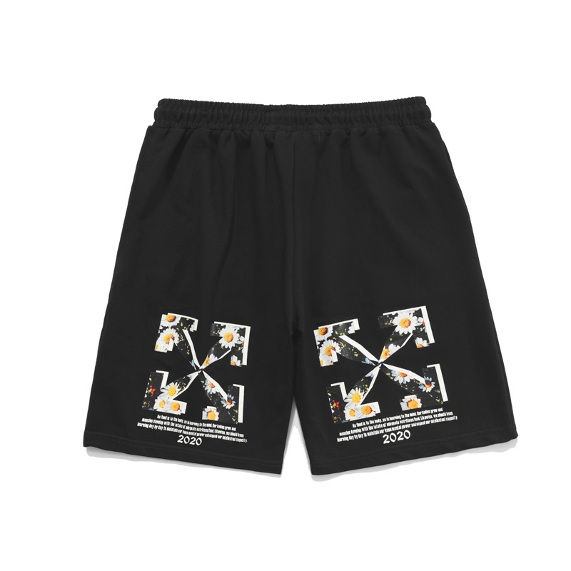 Quần Short Thể Thao Off White Họa Tiết Graffiti Cá Tính Cho Nam Nữ