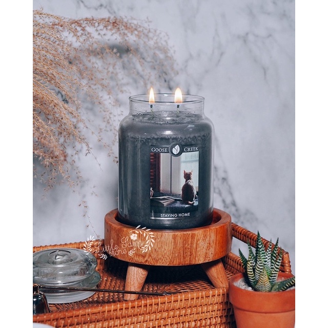 Đế gỗ decor để nến thơm/phụ kiện/bình trà