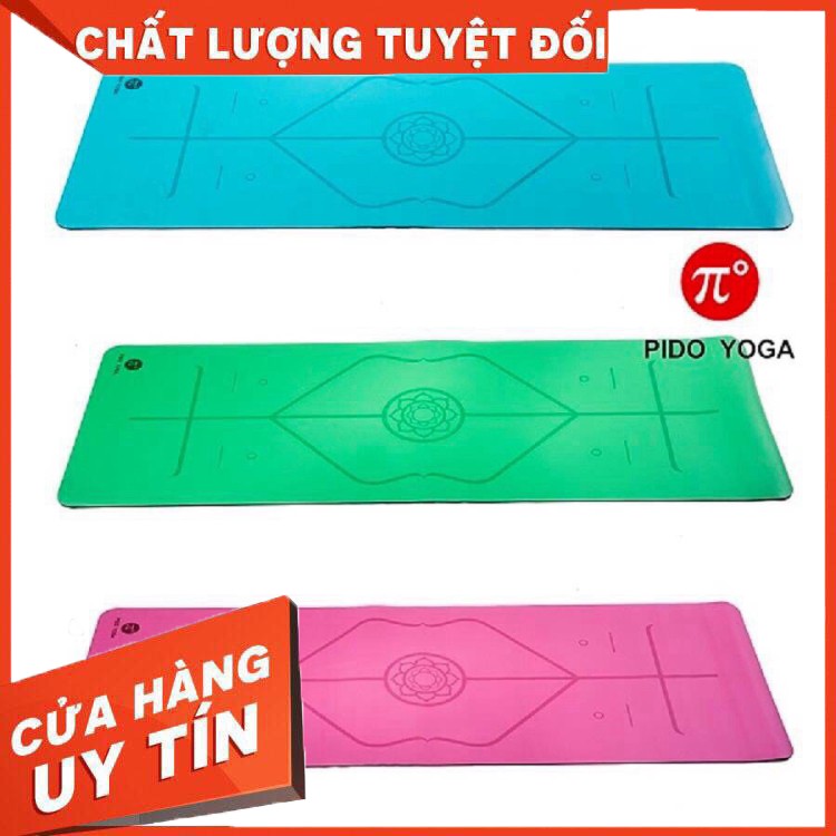 (Tặng túi cao cấp + xịt thảm + Khăn lau) Thảm tập Yoga PIDO cao cấp chất liệu cao su có định tuyến