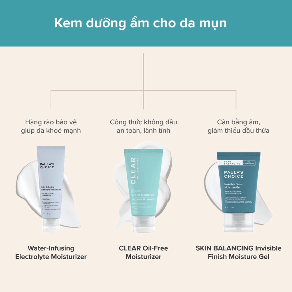 [PAULA'S CHOICE] Gel Dưỡng Ẩm Da Dầu Và Thu Nhỏ Lỗ Chân Lông Skin Balancing Invisible Finish Moisture Gel 60ml (Mã 3400)