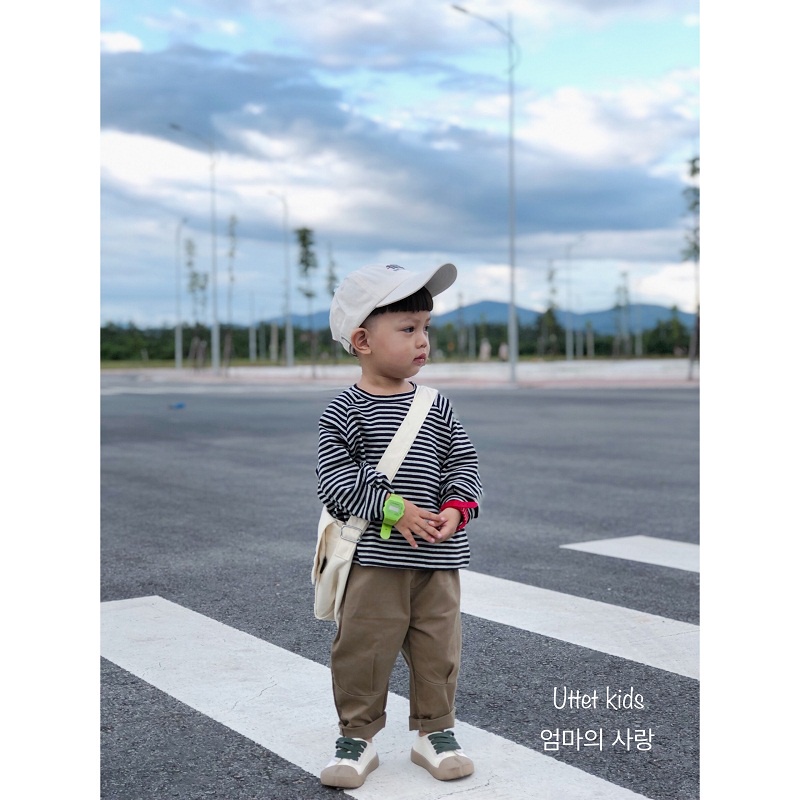 ÁO THUN TAY DÀI HÀN QUỐC 1073 RẤT ĐẸP DÀNH CHO MẤY BẠN TỪ 1 ĐẾN 5 TUỔI SIZE 80 ĐẾN 120