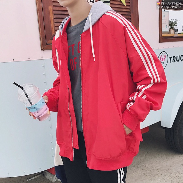 🎆𝐃𝐮̀ 𝟐 𝐋𝐨̛́𝐩🎆 BAC Áo Khoác Dù Phối Nón Nỉ Tay Sọc (Kèm Video, Hình Thật) | BigBuy360 - bigbuy360.vn