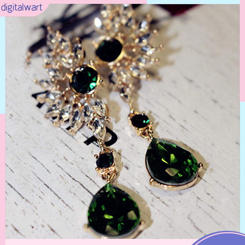 Đôi Khuyên Tai Dáng Dài Hình Đôi Cánh Đính Đá Thời Trang Dành Cho Nữ