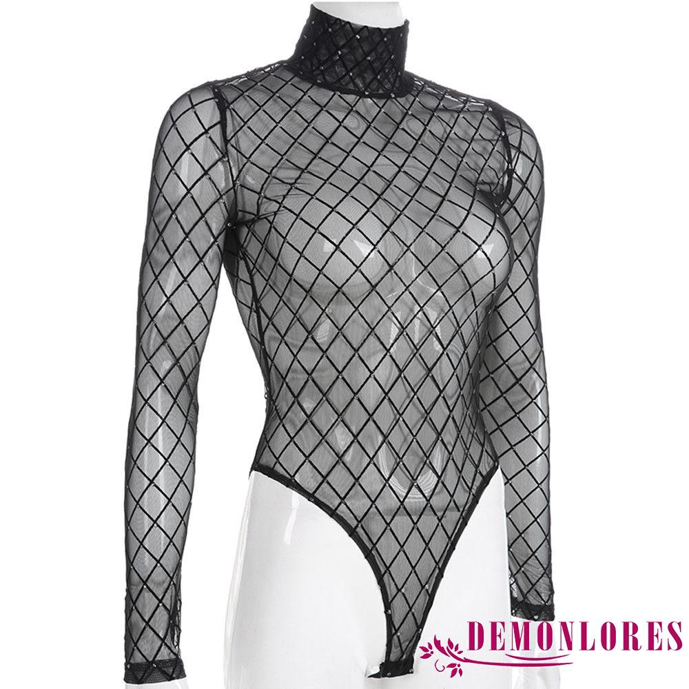 Jumpsuit ren hai dây ôm body quyến rũ cho nữ
