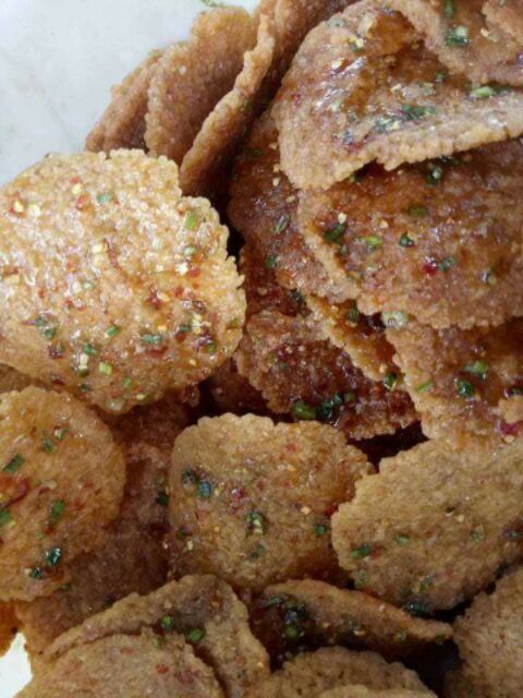 Gói cái cơm cháy chiên mắm hành loại ngon