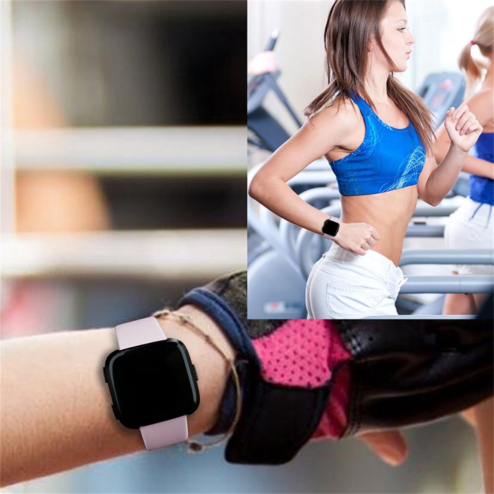 Dây Đeo Thay Thế Chất Liệu Silicon Thiết Kế Nhiều Lỗ Thời Trang Cho Fitbit Versa