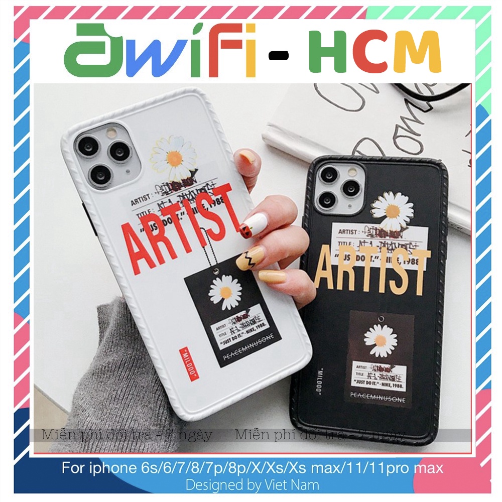 Ốp iphone - Ốp lưng imd new Hoa daisy artist 6/6s/6plus/6splus/7/8/7plus/8plus/x/xs/xsmax/11/11promax-Awifi Case