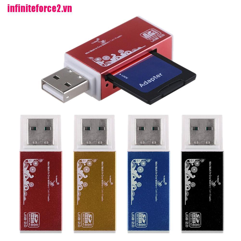 Set 2 Đầu Đọc Thẻ Nhớ Micro Sd Sdhc Tf M2 Mmc Ms Pro Duo All Trong 1 Usb 2.0