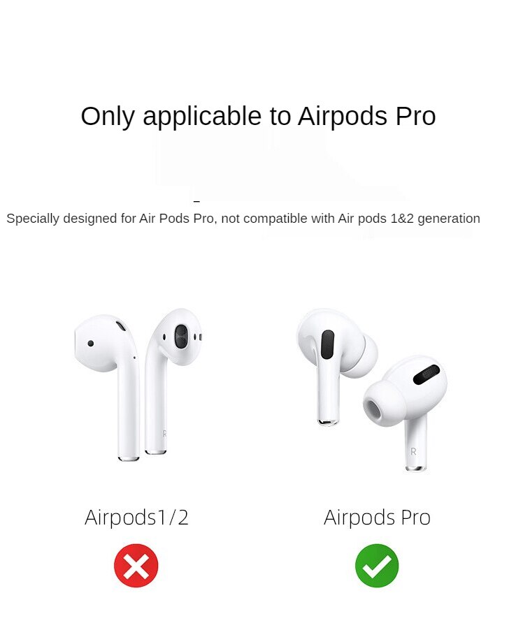 【Anti-drop】Ear Hooks Tips for AirPods Pro, Anti-Slip Silicone Ear tip Covers Earbuds Accessories Compatible with AirPods Pro, Never Falls Off. One Size fits All
