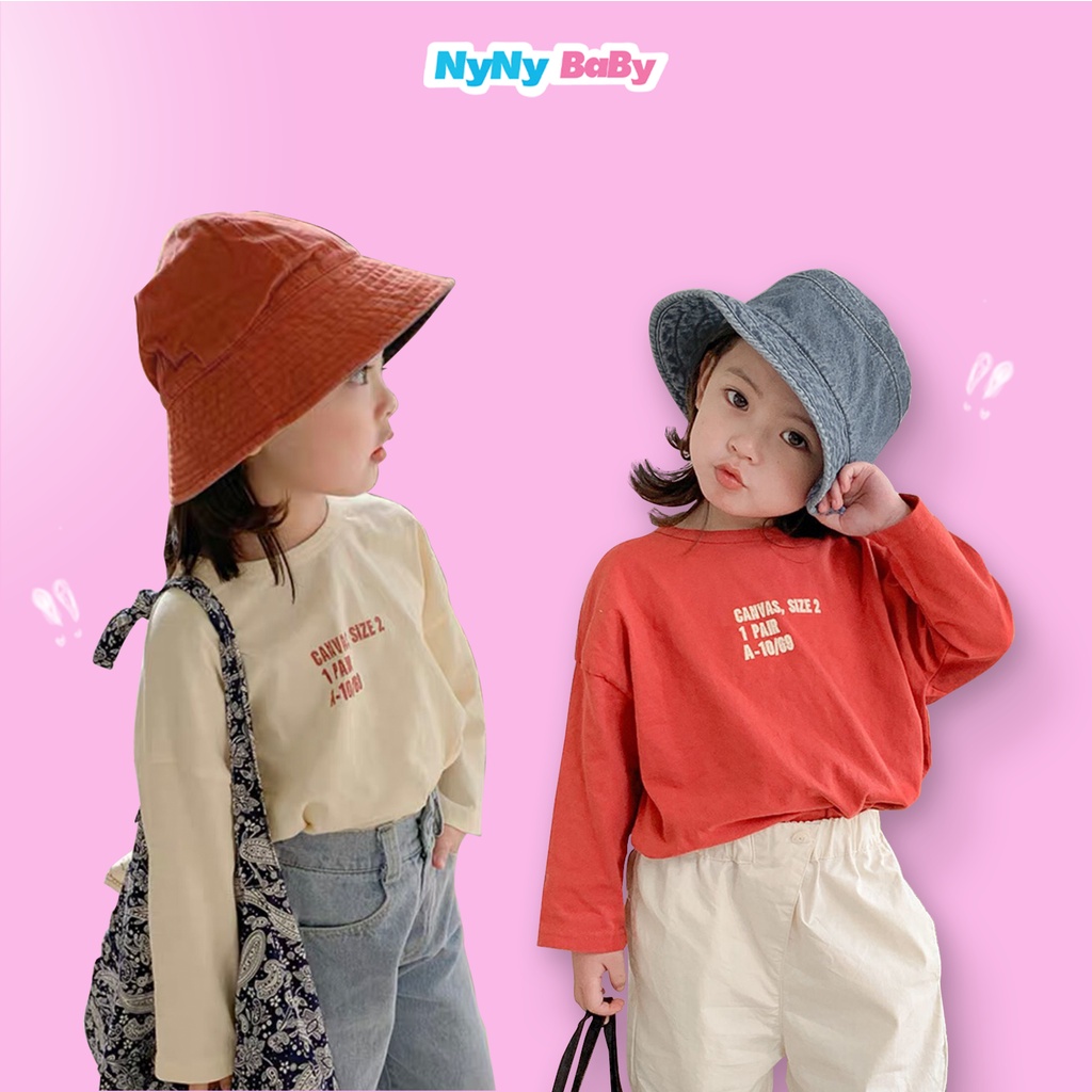 Áo Thun Dài Tay Cho Bé Trai Bé Gái Áo Phông Thu Đông Nyny Baby Cho Bé Chất Mềm Nhẹ Từ 1- 7 Tuổi ( 8- 24Kg ) CANVASS